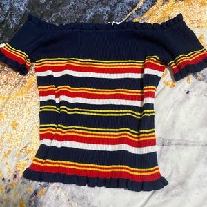 Off the shoulder crop